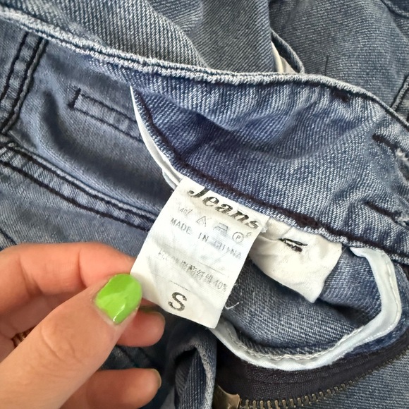 Women's Casual Straight Jeans Cargo Mop Pants Size Small Street Boho Hipster - Picture 5 of 6